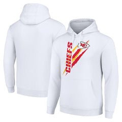 Kansas City Chiefs Starter Unisex Color Scratch Fleece Pullover Hoodie - White discount
