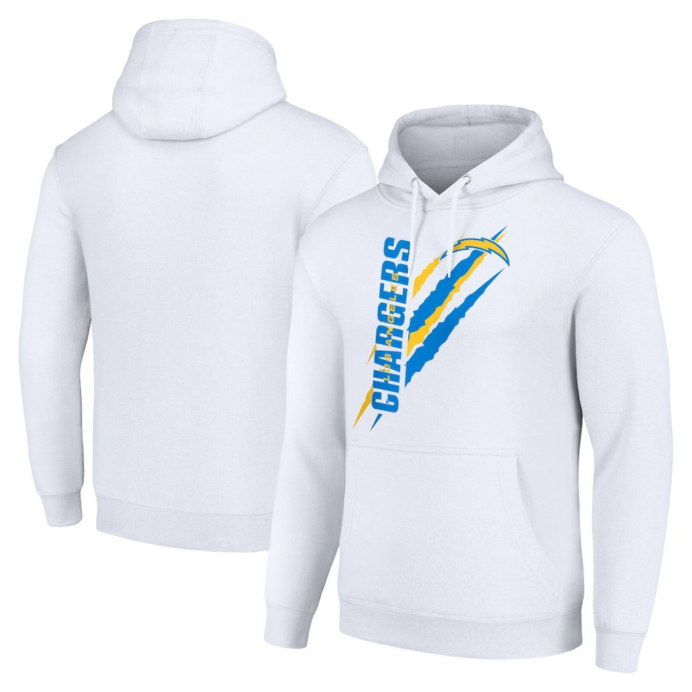 Los Angeles Chargers Starter Unisex Color Scratch Fleece Pullover Hoodie - White online