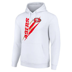 San Francisco 49ers Starter Unisex Color Scratch Fleece Pullover Hoodie - White sale