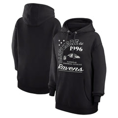 Baltimore Ravens Starter Unisex Arch Team Fleece Pullover Hoodie - Black discount