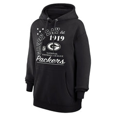 Green Bay Packers Starter Unisex Arch Team Fleece Pullover Hoodie - Black for sale