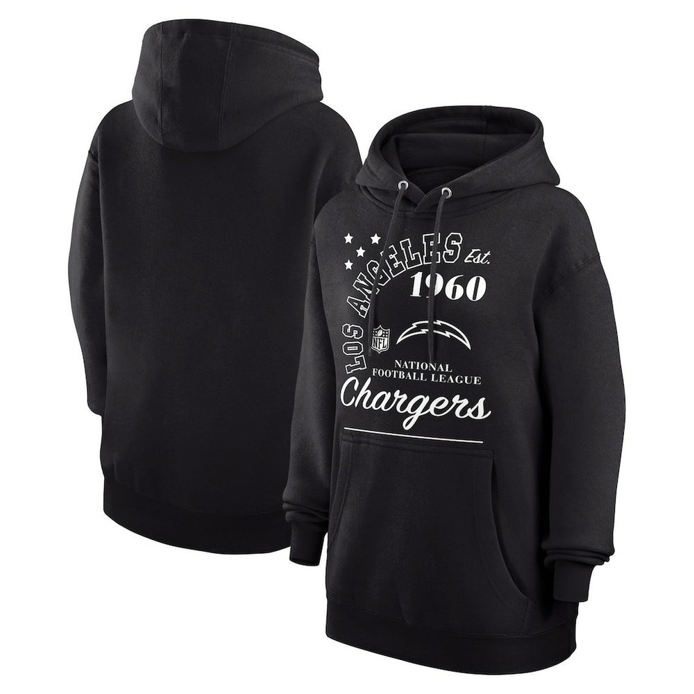 Los Angeles Chargers Starter Unisex Arch Team Fleece Pullover Hoodie - Black on sale