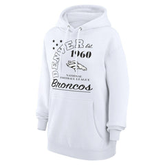 Denver Broncos Starter Unisex Arch Team Fleece Pullover Hoodie - White discount