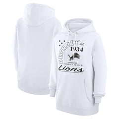 Detroit Lions Starter Unisex Arch Team Fleece Pullover Hoodie - White discount