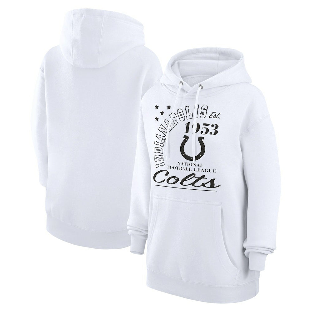 Indianapolis Colts Starter Unisex Arch Team Fleece Pullover Hoodie - White discount