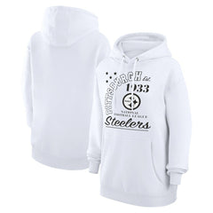 Pittsburgh Steelers Starter Unisex Arch Team Fleece Pullover Hoodie - White for sale