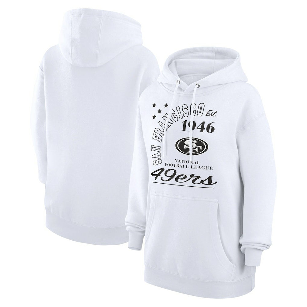 San Francisco 49ers Starter Unisex Arch Team Fleece Pullover Hoodie - White on sale