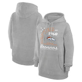 Denver Broncos Starter Unisex Arch Team Fleece Pullover Hoodie - Heather Gray sale