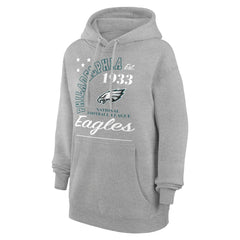 Philadelphia Eagles Starter Unisex Arch Team Fleece Pullover Hoodie - Heather Gray on sale