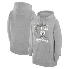 Pittsburgh Steelers Starter Unisex Arch Team Fleece Pullover Hoodie - Heather Gray outlet