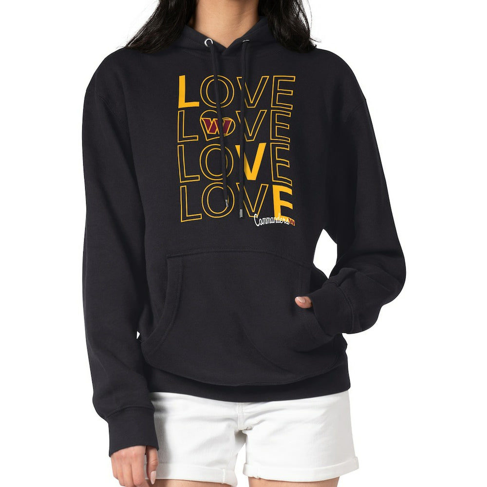 Washington Commanders G-III 4Her by Carl Banks Women's Love Graphic Pullover Hoodie - Black discount
