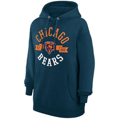Chicago Bears G-III 4Her by Carl Banks Women's City Graphic Team Fleece Pullover Hoodie - Navy discount