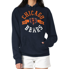 Chicago Bears G-III 4Her by Carl Banks Women's City Graphic Team Fleece Pullover Hoodie - Navy discount