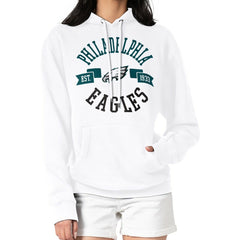 Philadelphia Eagles G-III 4Her by Carl Banks Women's City Graphic Team Fleece Pullover Hoodie - White online