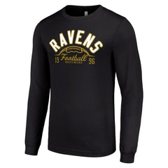 Baltimore Ravens Starter Half Ball Team Long Sleeve T-Shirt - Black cheap