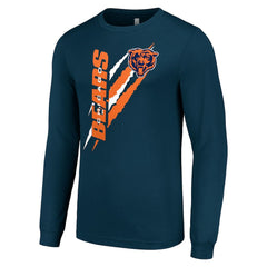 Chicago Bears Starter Color Scratch Long Sleeve T-Shirt - Navy sale