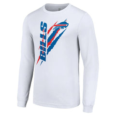 Buffalo Bills Starter Color Scratch Long Sleeve T-Shirt - White on sale