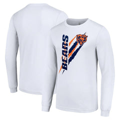 Chicago Bears Starter Color Scratch Long Sleeve T-Shirt - White sale
