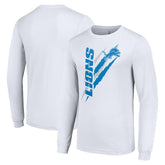 Detroit Lions Starter Color Scratch Long Sleeve T-Shirt - White cheap