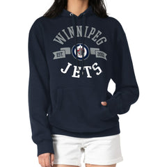 Winnipeg Jets G-III 4Her by Carl Banks Women's City Graphic Fleece Pullover Hoodie - Navy Hoodies