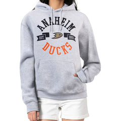 Anaheim Ducks G-III 4Her by Carl Banks Women's City Graphic Fleece Pullover Hoodie - Heather Gray Hoodies