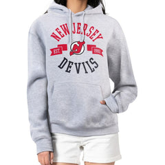 New Jersey Devils G-III 4Her by Carl Banks Women's City Graphic Fleece Pullover Hoodie - Heather Gray Jerseys