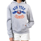 New York Islanders G-III 4Her by Carl Banks Women's City Graphic Fleece Pullover Hoodie - Heather Gray Hoodies
