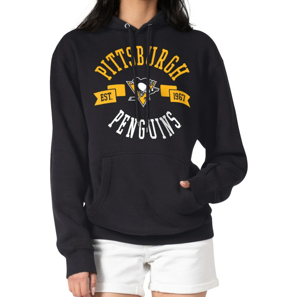 Pittsburgh Penguins G-III 4Her by Carl Banks Women's City Graphic Fleece Pullover Hoodie - Black Hoodies