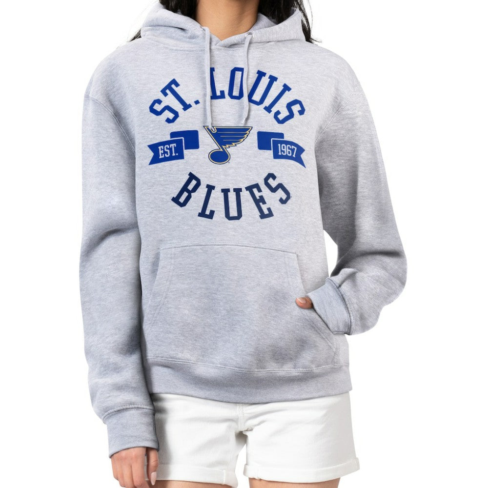 St. Louis Blues G-III 4Her by Carl Banks Women's City Graphic Fleece Pullover Hoodie - Heather Gray Hoodies