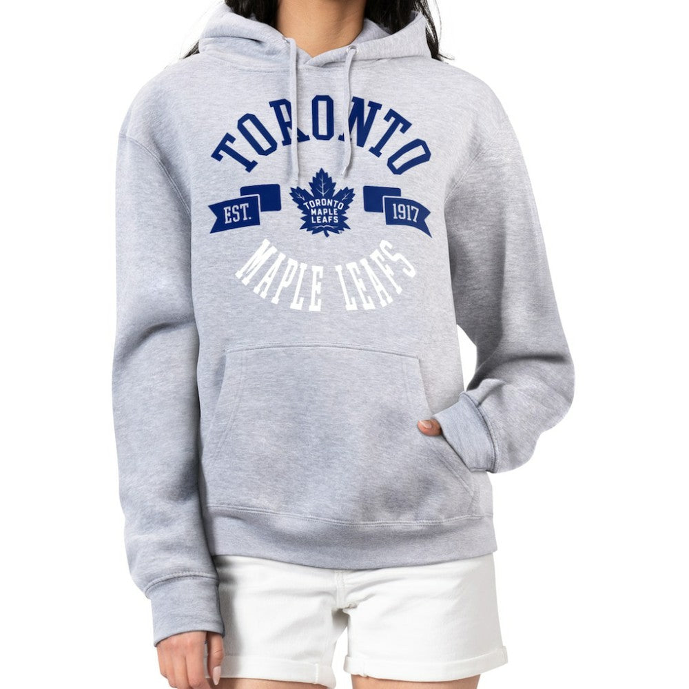 Toronto Maple Leafs G-III 4Her by Carl Banks Women's City Graphic Fleece Pullover Hoodie - Heather Gray Hoodies