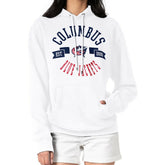 Columbus Blue Jackets G-III 4Her by Carl Banks Women's City Graphic Fleece Pullover Hoodie - White Hoodies