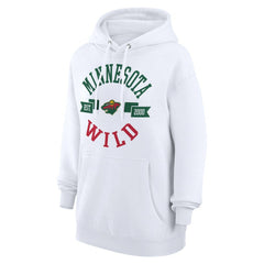 Minnesota Wild G-III 4Her by Carl Banks Women's City Graphic Fleece Pullover Hoodie - White Hoodies