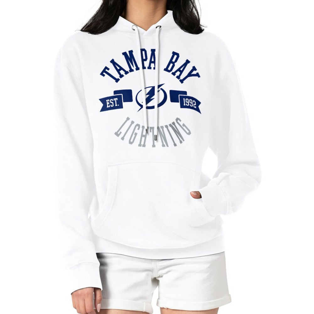 Tampa Bay Lightning G-III 4Her by Carl Banks Women's City Graphic Fleece Pullover Hoodie - White Hoodies