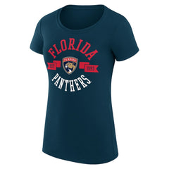 Florida Panthers G-III 4Her by Carl Banks Women's Super-Slim Fit Lightweight City Graphic Sport Crewneck T-Shirt - Navy T-shirts