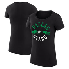 Dallas Stars G-III 4Her by Carl Banks Women's Super-Slim Fit Lightweight City Graphic Sport Crewneck T-Shirt - Black T-shirts