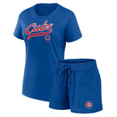 Chicago Cubs Women's Start to Finish T-Shirt & Shorts Combo Pack Royal