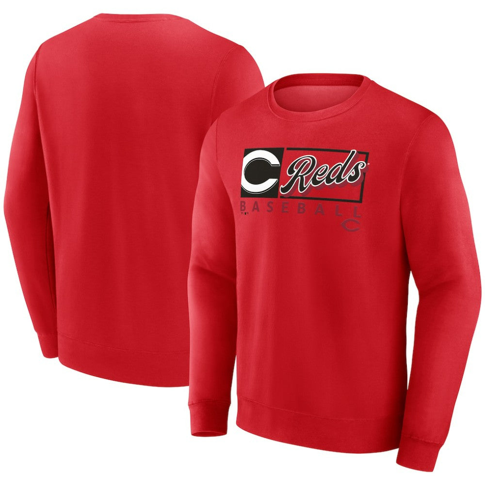 Cincinnati Reds Focus Fleece Pullover Sweatshirt Red
