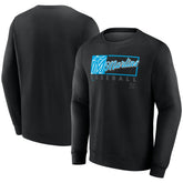 Miami Marlins Focus Fleece Pullover Sweatshirt Black