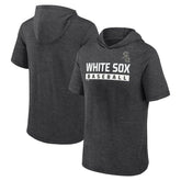 Chicago White Sox Push Short Sleeve Pullover Hoodie Heather Charcoal