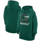Minnesota Wild Starter Arch City Team Graphic Fleece Pullover Hoodie - Hunter Green Hoodies
