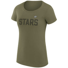 Dallas Stars G-III 4Her by Carl Banks Women's Super-Slim Fit Lightweight Dot Print Team T-Shirt - Green T-shirts