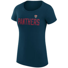 Florida Panthers G-III 4Her by Carl Banks Women's Super-Slim Fit Lightweight Dot Print Team T-Shirt - Navy T-shirts