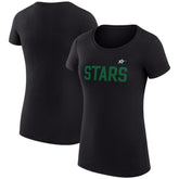 Dallas Stars G-III 4Her by Carl Banks Women's Super-Slim Fit Lightweight Dot Print Team T-Shirt - Black T-shirts