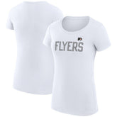 Philadelphia Flyers G-III 4Her by Carl Banks Women's Super-Slim Fit Lightweight Dot Print Team T-Shirt - White T-shirts