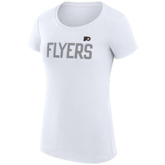 Philadelphia Flyers G-III 4Her by Carl Banks Women's Super-Slim Fit Lightweight Dot Print Team T-Shirt - White T-shirts