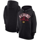 Chicago Blackhawks Starter Puck Pullover Hoodie - Black Hoodies