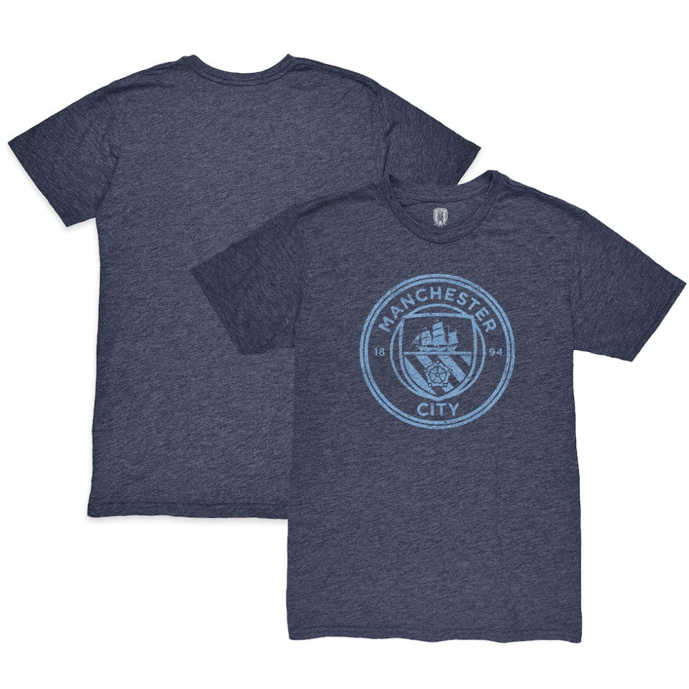 Manchester City Color Crest Twisted Tri-Blend T-Shirt - Heather Navy sale