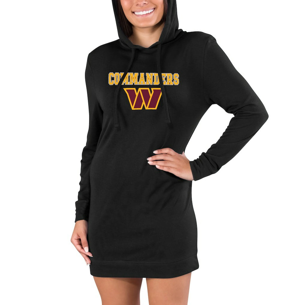 Washington Commanders Concepts Sport Women's Gather Long Sleeve Hoodie Nightshirt - Black discount