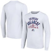 Colorado Avalanche Starter Puck Long Sleeve T-Shirt - White T-shirts