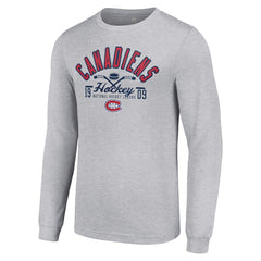 Montreal Canadiens Starter Puck Long Sleeve T-Shirt - Heather Gray T-shirts